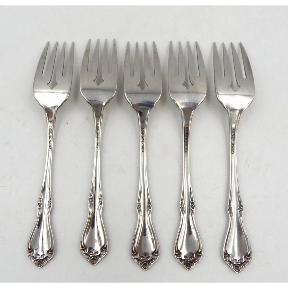 Oneida SSS Celebrity Salad Dessert Forks Stainless Flatware S/6 Replacement